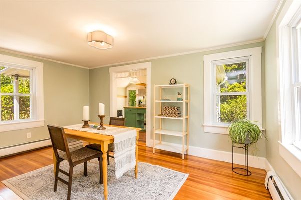 Dining room, Interior, Wood Texture Flooring