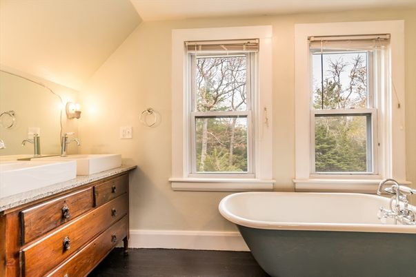 Bathroom, Free Standing Baths, Interior, Wood Texture Flooring