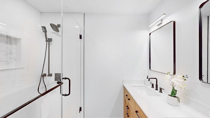 Bathroom, Glass Shower, Interior