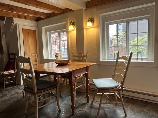 Dining room, Interior, Wooden Beams