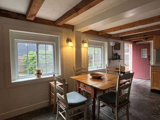 Dining room, Interior, Wooden Beams