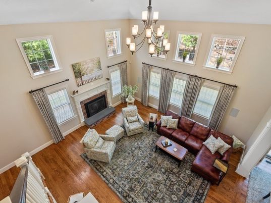Chandelier, Fireplace, Interior, Living room, Wood Texture Flooring