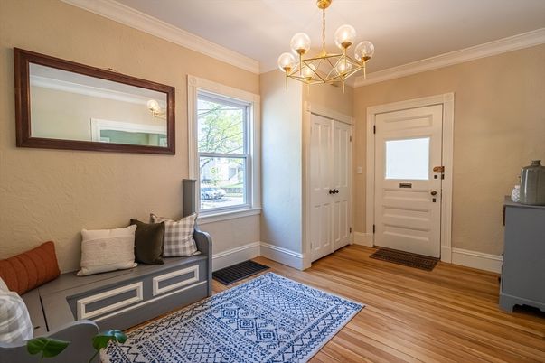 Chandelier, Interior, Wood Texture Flooring