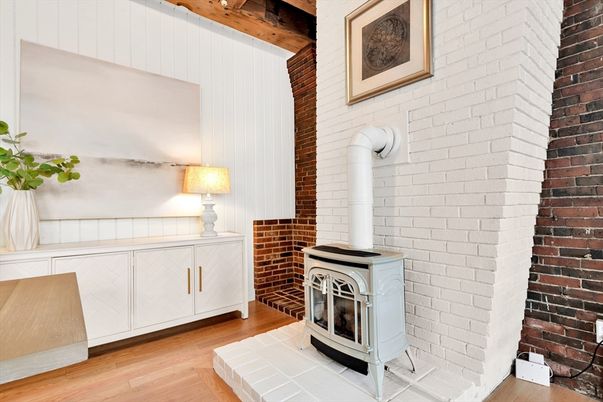 Fireplace, Interior, Stone Walls, Wood Texture Flooring
