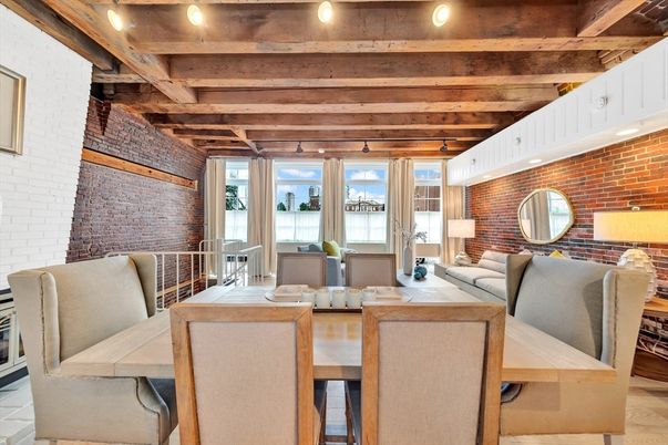 Dining room, Interior, Living room, Stone Walls, Wooden Beams