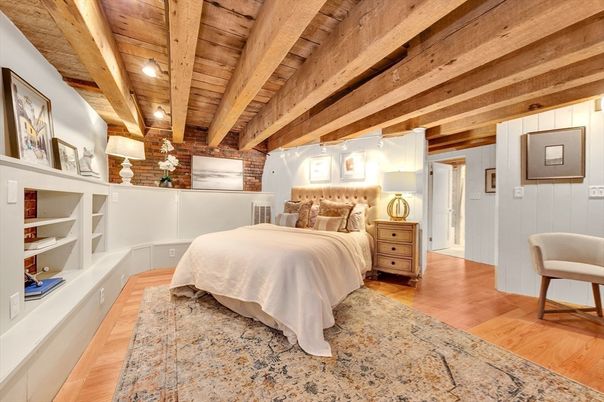 Bedroom, Interior, Wooden Beams, Wooden Ceilings, Wood Texture Flooring