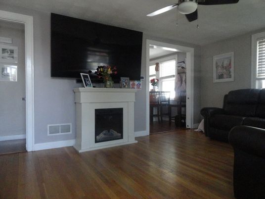 Fireplace, Interior, Wood Texture Flooring