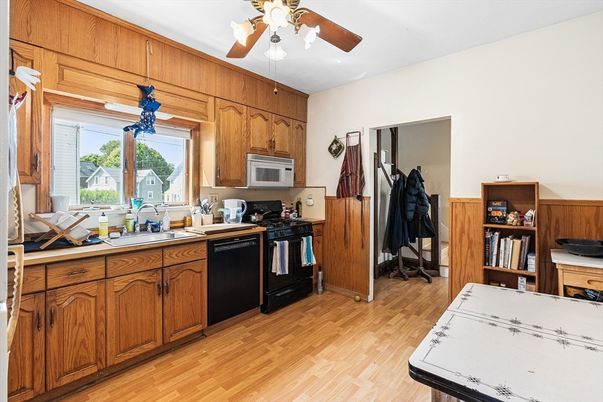 Interior, Kitchen, Wood Texture Flooring