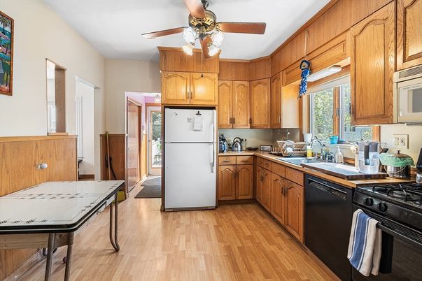 Interior, Kitchen, Wood Texture Flooring