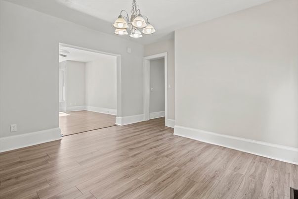 Chandelier, Empty room, Interior, Wood Texture Flooring
