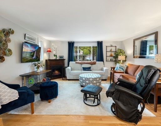 Fireplace, Interior, Living room, Wood Texture Flooring