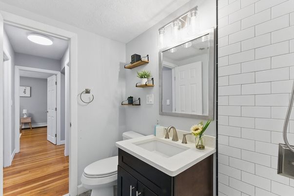 Bathroom, Interior, Wood Texture Flooring