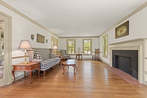 Fireplace, Interior, Wood Texture Flooring