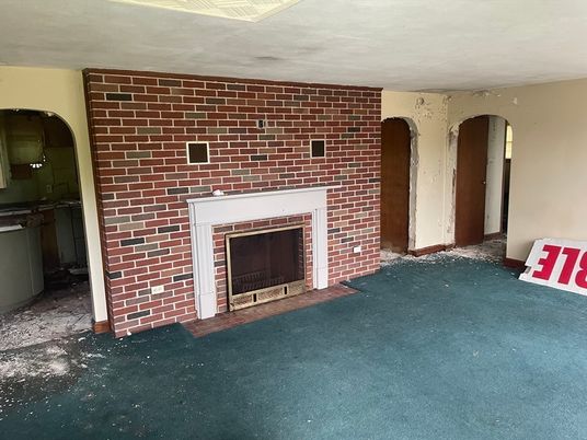 Fireplace, Interior, Stone Walls