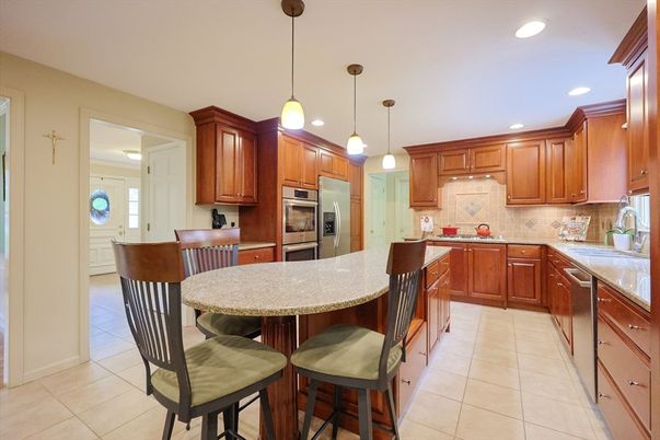 Interior, Kitchen, Pendant Lights, Recessed Lighting, Stainless Steel Appliances