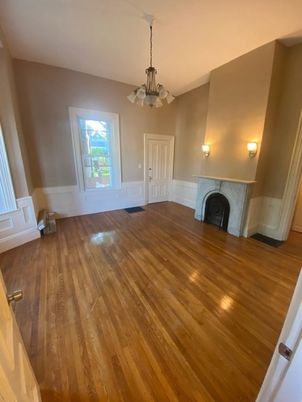 Empty room, Fireplace, Interior, Wood Texture Flooring