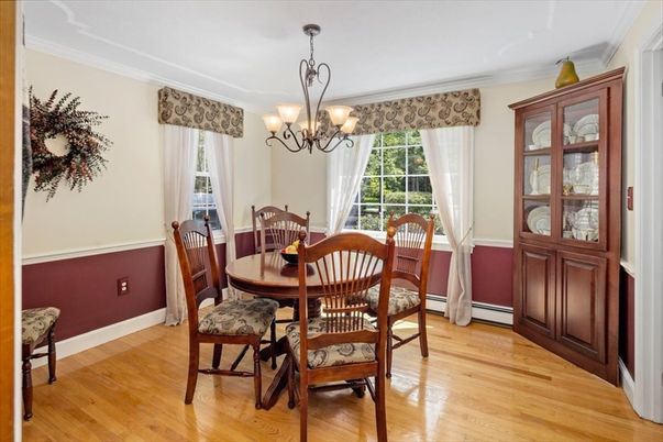 Chandelier, Dining room, Interior, Wood Texture Flooring