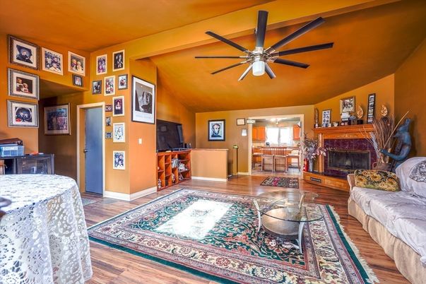 Fireplace, Interior, Wood Texture Flooring