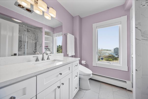Bathroom, Glass Shower, Interior, Marble, Marble Walls