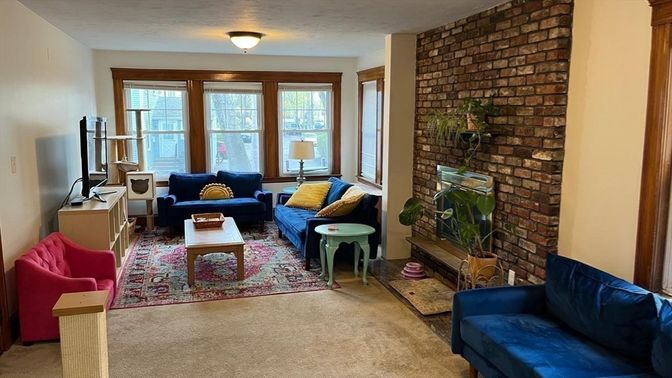 Interior, Living room, Stone Walls