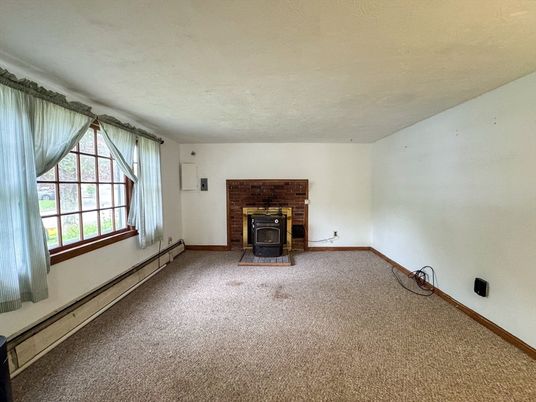 Empty room, Fireplace, Interior