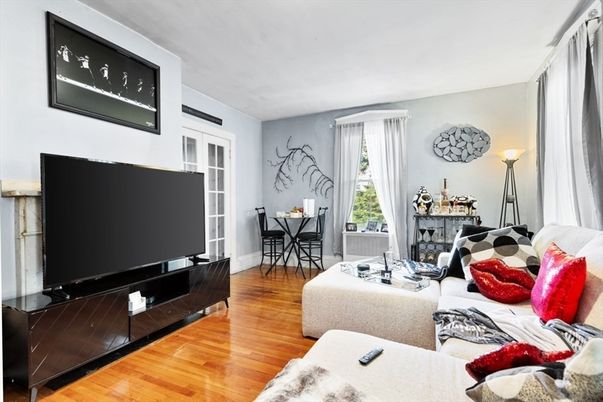 Dining room, Fireplace, Interior, Living room, Wood Texture Flooring