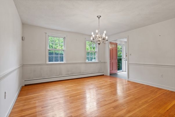 Chandelier, Empty room, Interior, Wood Texture Flooring