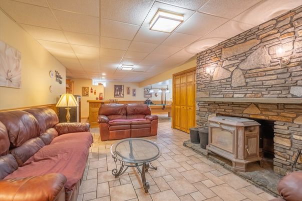 Interior, Living room, Stone Walls