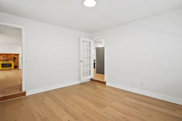 Empty room, Fireplace, Interior, Wood Texture Flooring