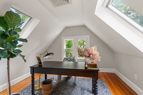 Home Office, Interior, Wood Texture Flooring