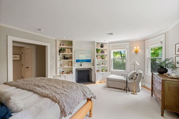 Bedroom, Fireplace, Interior