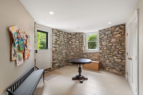 Interior, Recessed Lighting, Stone Walls