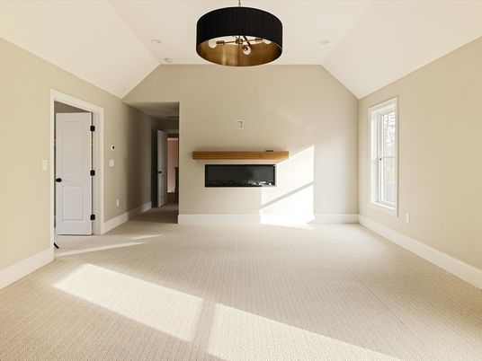 Empty room, Fireplace, Interior, Pendant Lights