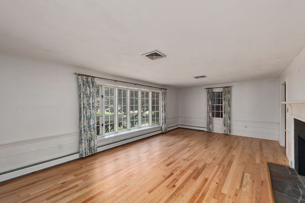 Empty room, Fireplace, Interior, Wood Texture Flooring