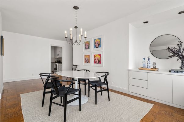 Chandelier, Dining room, Interior, Wood Texture Flooring