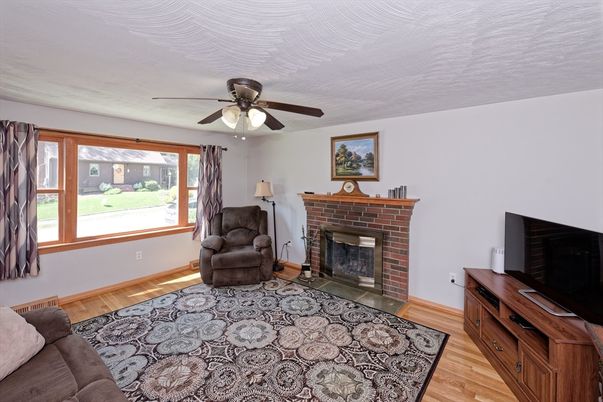Fireplace, Interior, Wood Texture Flooring