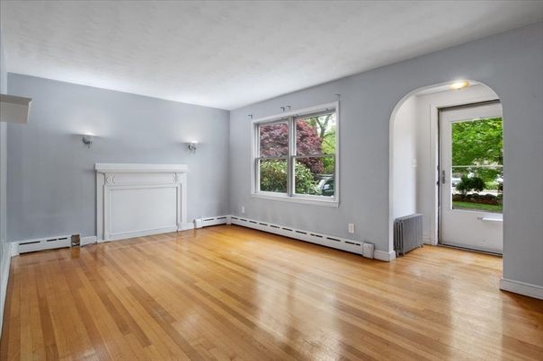 Empty room, Fireplace, Interior, Wood Texture Flooring