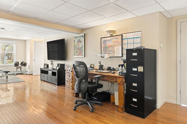 Home Office, Interior, Wood Texture Flooring
