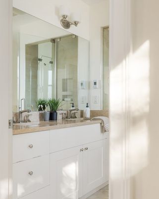 Bathroom, Dual Sink Vanities, Glass Shower, Interior