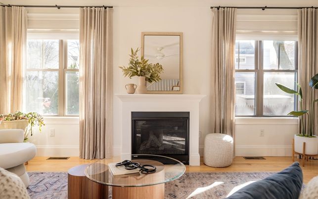 Fireplace, Interior, Wood Texture Flooring