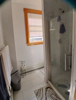 Bathroom, Glass Shower, Interior, Marble Walls
