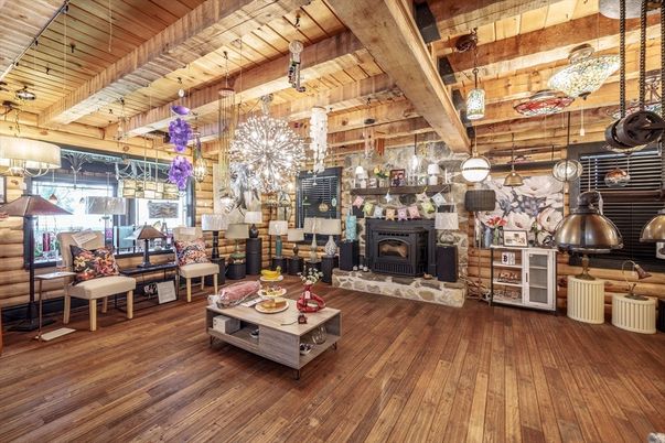Dining room, Fireplace, Interior, Living room, Pendant Lights, Wooden Beams, Wooden Ceilings, Wood Texture Flooring