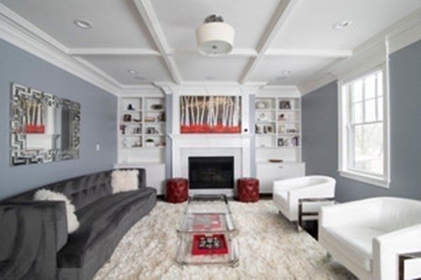 Fireplace, Interior, Living room, Recessed Lighting
