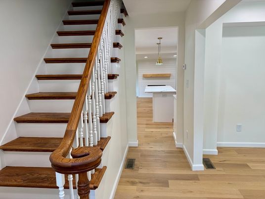 Interior, Pendant Lights, Recessed Lighting, Wood Texture Flooring