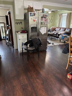 Interior, Kitchen, Living room, Wood Texture Flooring
