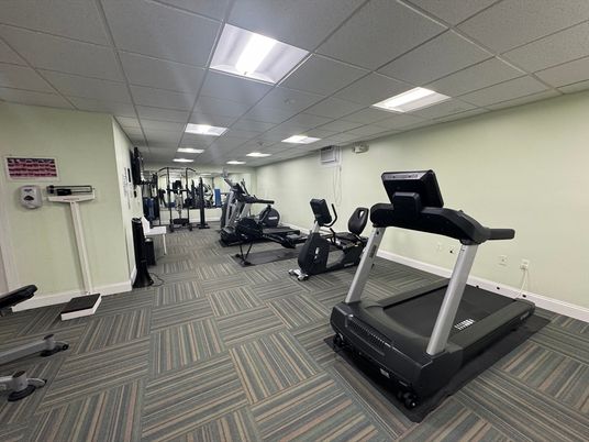 Fitness Equipment, Gym, Interior, Recessed Lighting