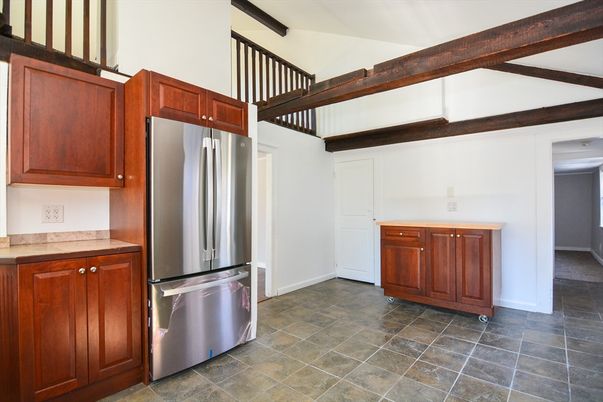 Interior, Kitchen, Stainless Steel Appliances, Wooden Beams