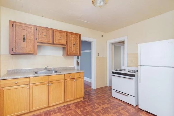 Interior, Kitchen, Wood Texture Flooring