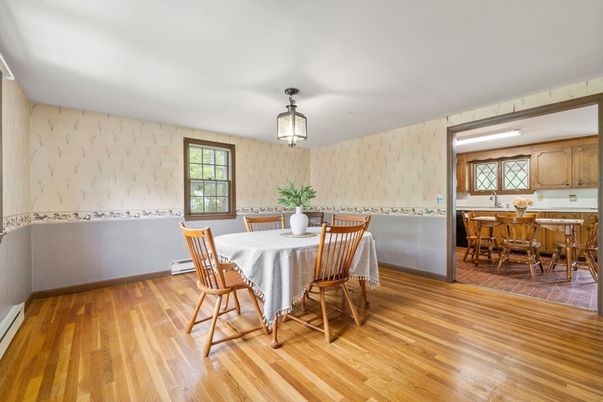 Dining room, Interior, Wood Texture Flooring
