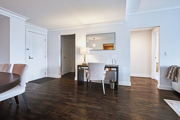 Home Office, Interior, Pendant Lights, Wood Texture Flooring